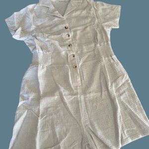 Stone Short Gauze Romper P5200  NWT Boutique